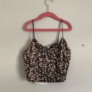garage flower crop top